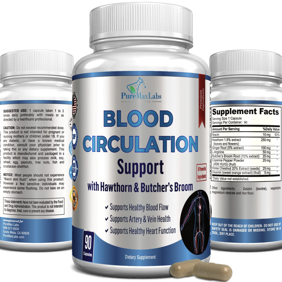 YUMMYVITE Blood Circulation Support Supplement bottle front view