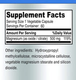 YUMMYVITE Magnesium Citrate & Oxide 500mg Capsules in a lifestyle setting
