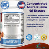 YUMMYVITE Muira Puama 4:1 Extract Capsules side view