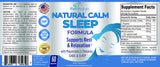 YUMMYVITE Natural Calm Sleep Formula 68g with a glass of water