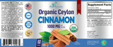YUMMYVITE Organic Ceylon Cinnamon Tablets in hand for size reference