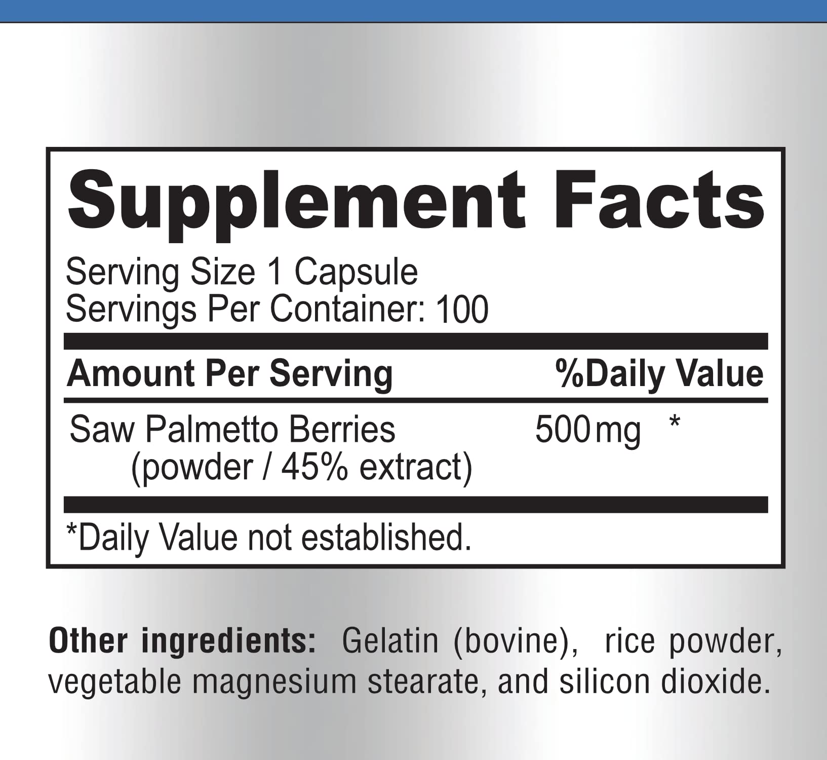 YUMMYVITE Saw Palmetto capsules displayed with herbal ingredients