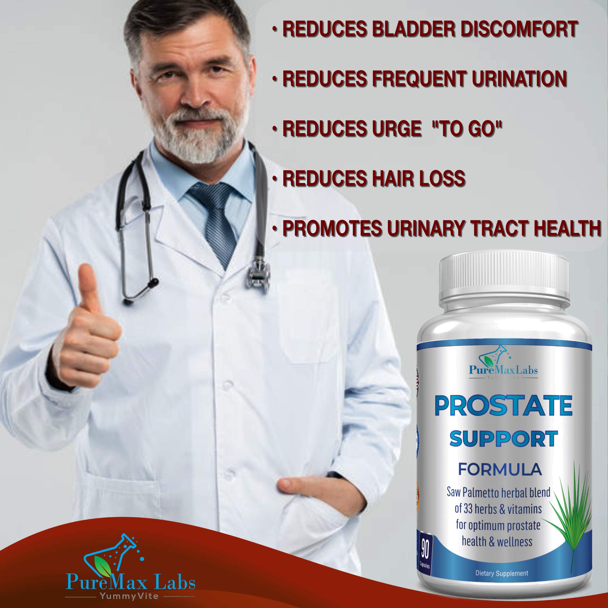 YUMMYVITE Saw Palmetto Prostate Support Supplement bottle with label