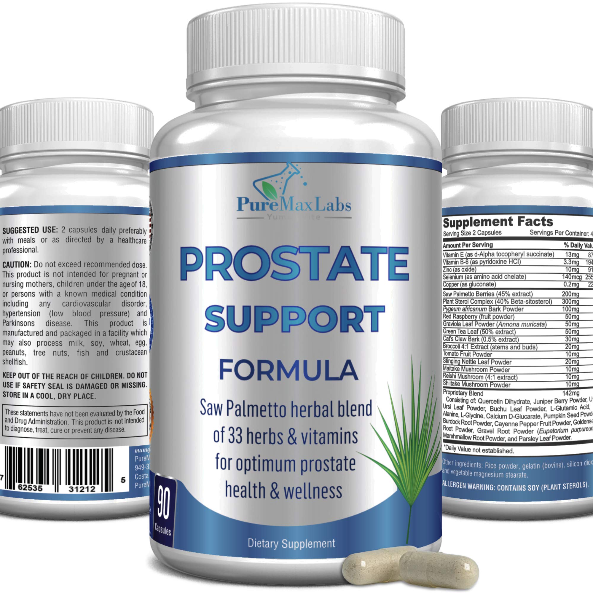 YUMMYVITE Saw Palmetto Prostate Support Supplement front view