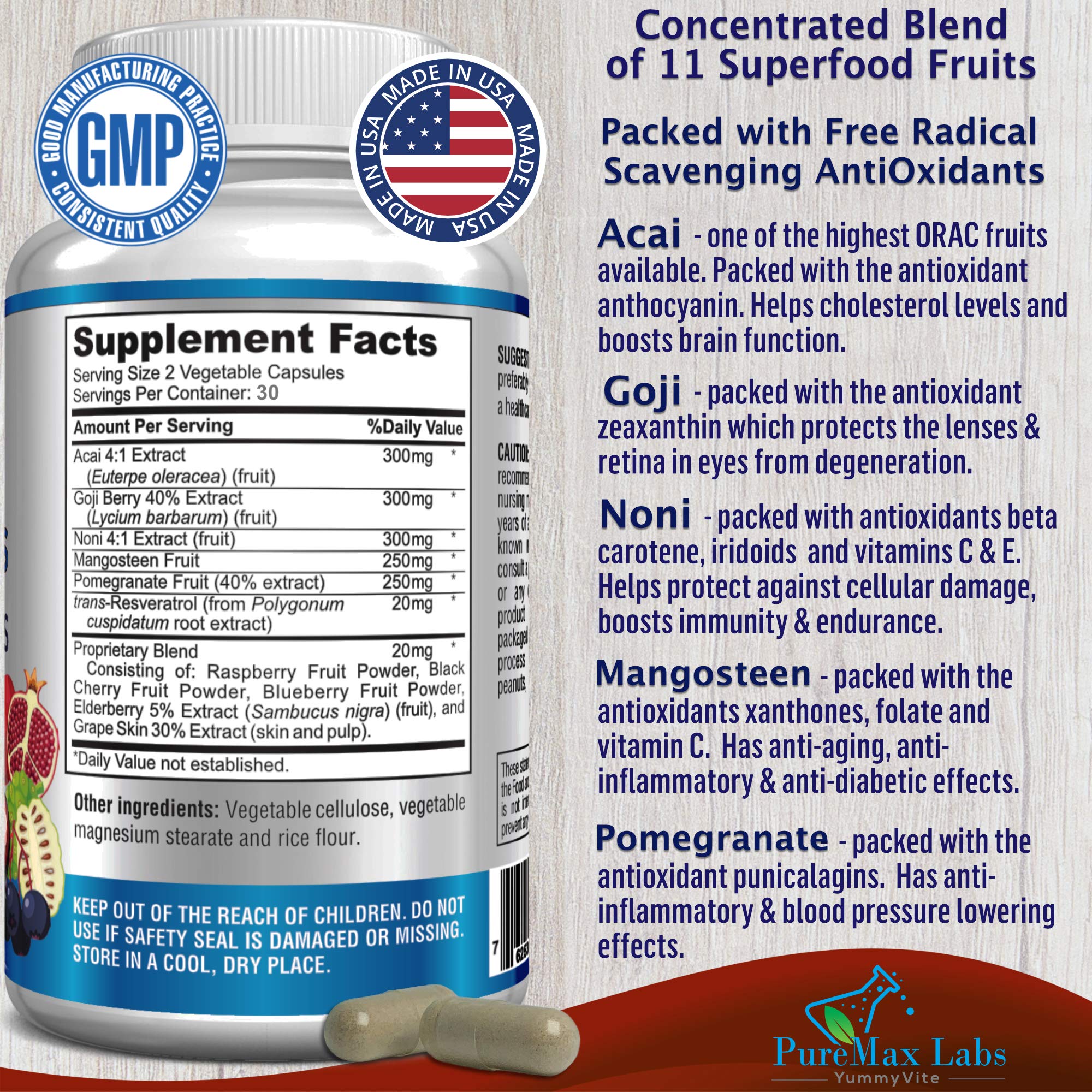 YUMMYVITE SuperAntioxidant Supplement capsules in a bowl