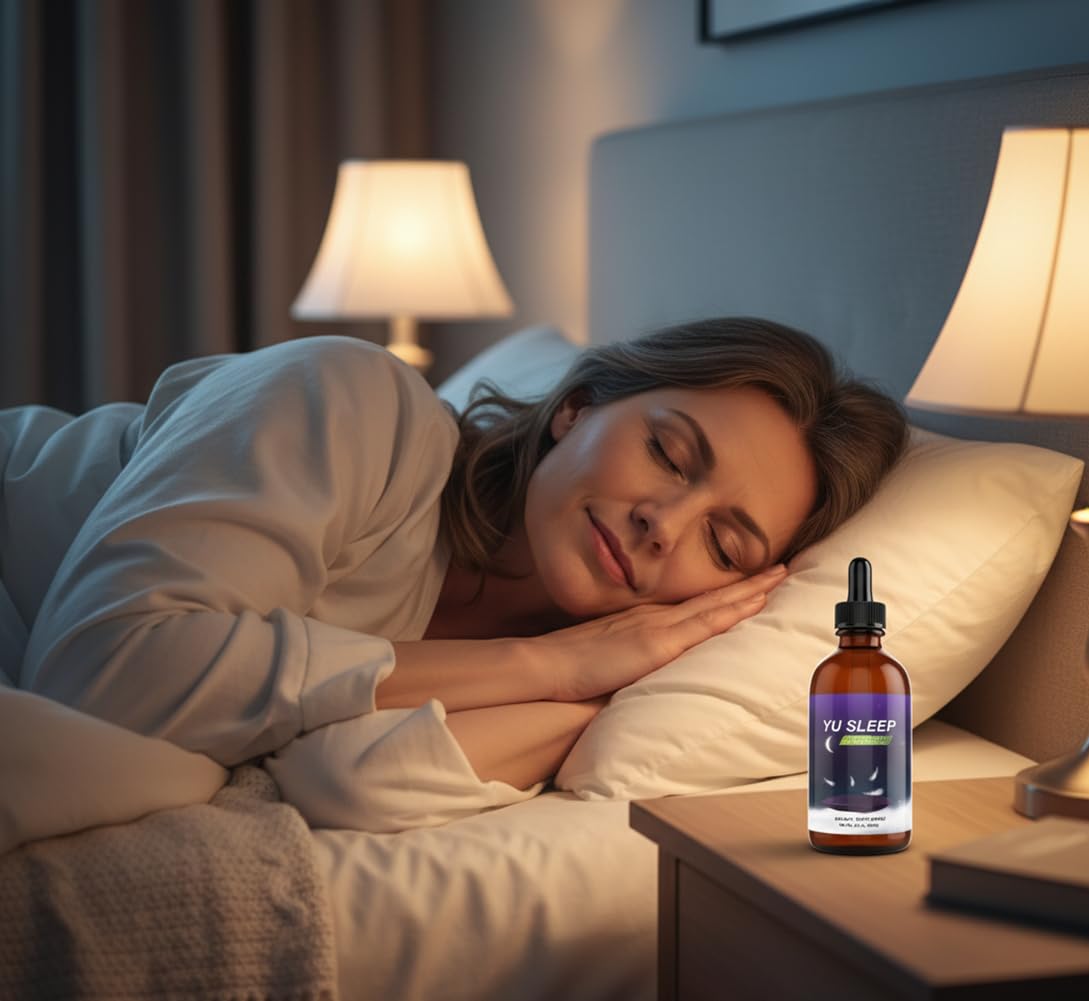 YuSleep Natural Sleep Drops 60ml in a lifestyle setting