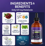 YuSleep Natural Sleep Drops 60ml on a bedside table