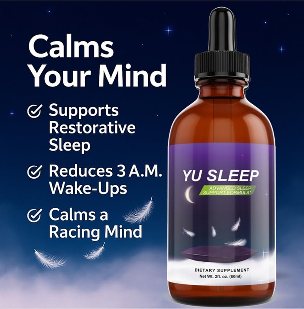 YuSleep Natural Sleep Drops 60ml with cherry flavour notes