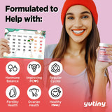 Yutiny Inositol Gummies strawberry flavour close-up