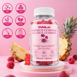 YUULAI Feminine Balance Gummies with fresh pineapple slices