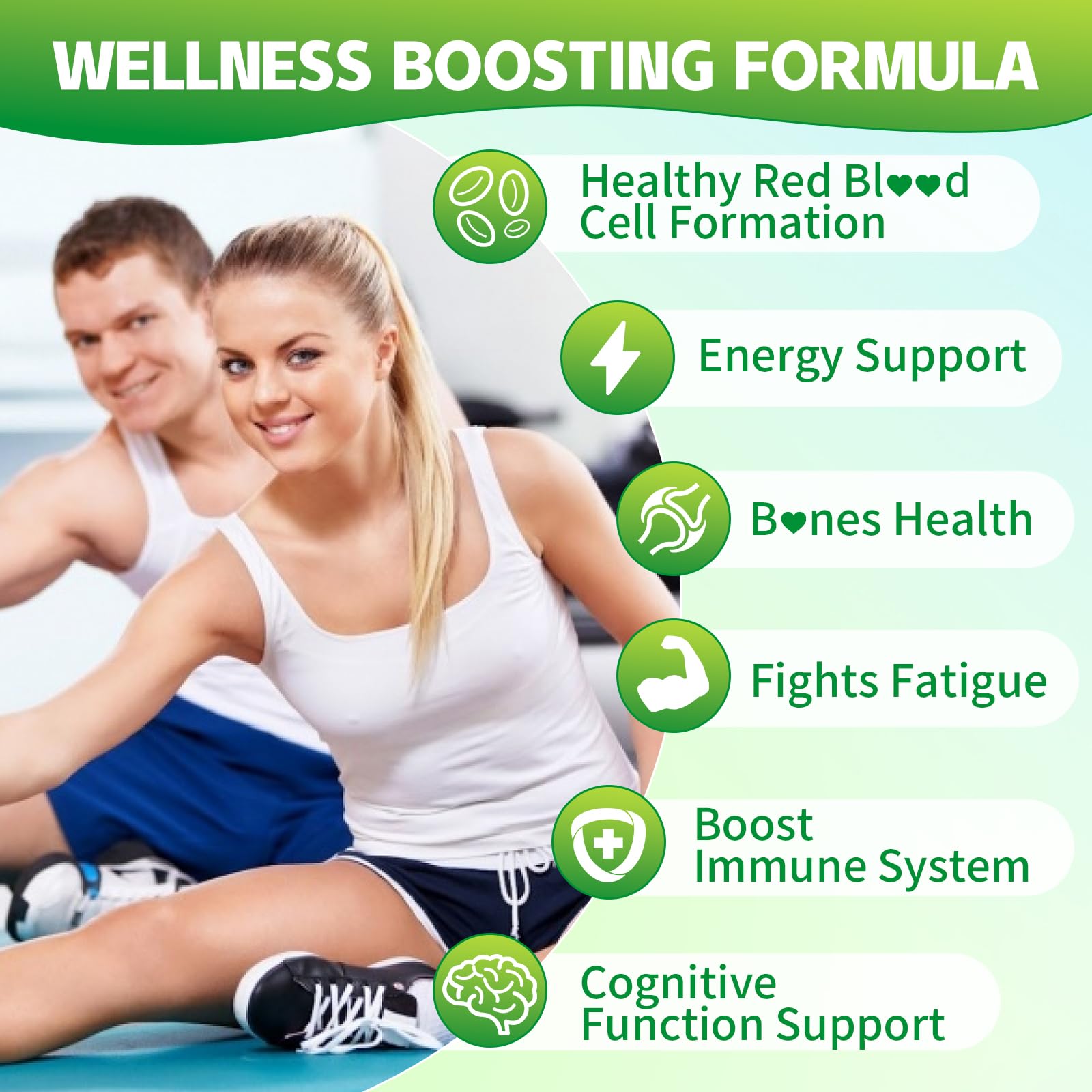 YUULAI Iron Gummies nutritional information label