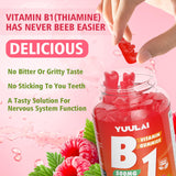 YUULAI Vitamin B1 Gummies raspberry flavour ingredients label