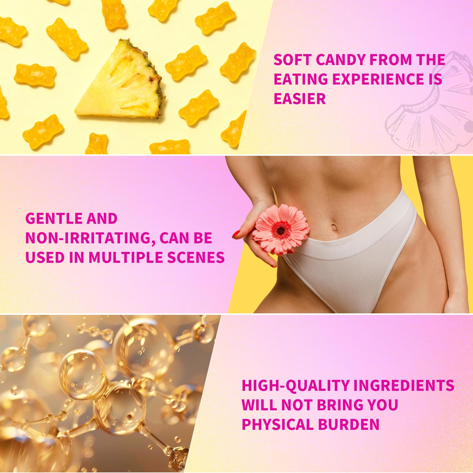 YUULAI Women's Probiotic Gummies on a table with fruits