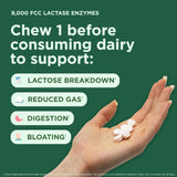 Yuve Lactase Enzyme Tablets 9,000FCC Strawberry Cream side view