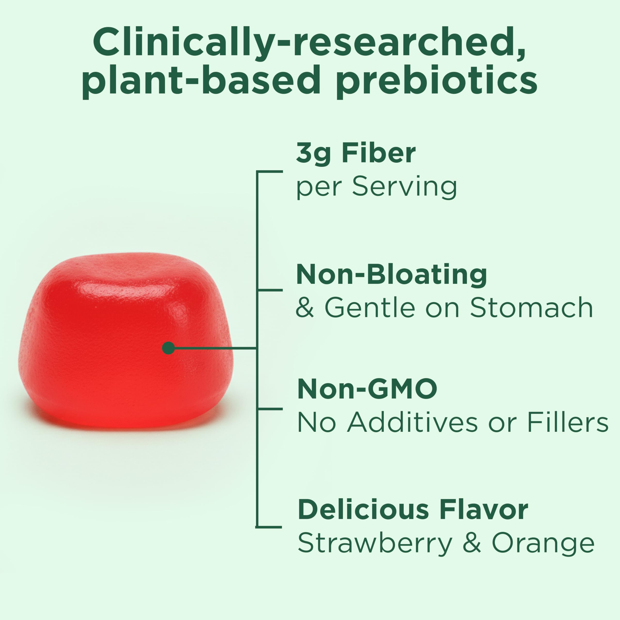 Yuve Prebiotic Fiber Gummies with natural orange flavour