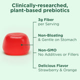 Yuve Prebiotic Fiber Gummies with natural orange flavour