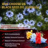 YXSW Black Seed Oil Gummies back view with ingredient list