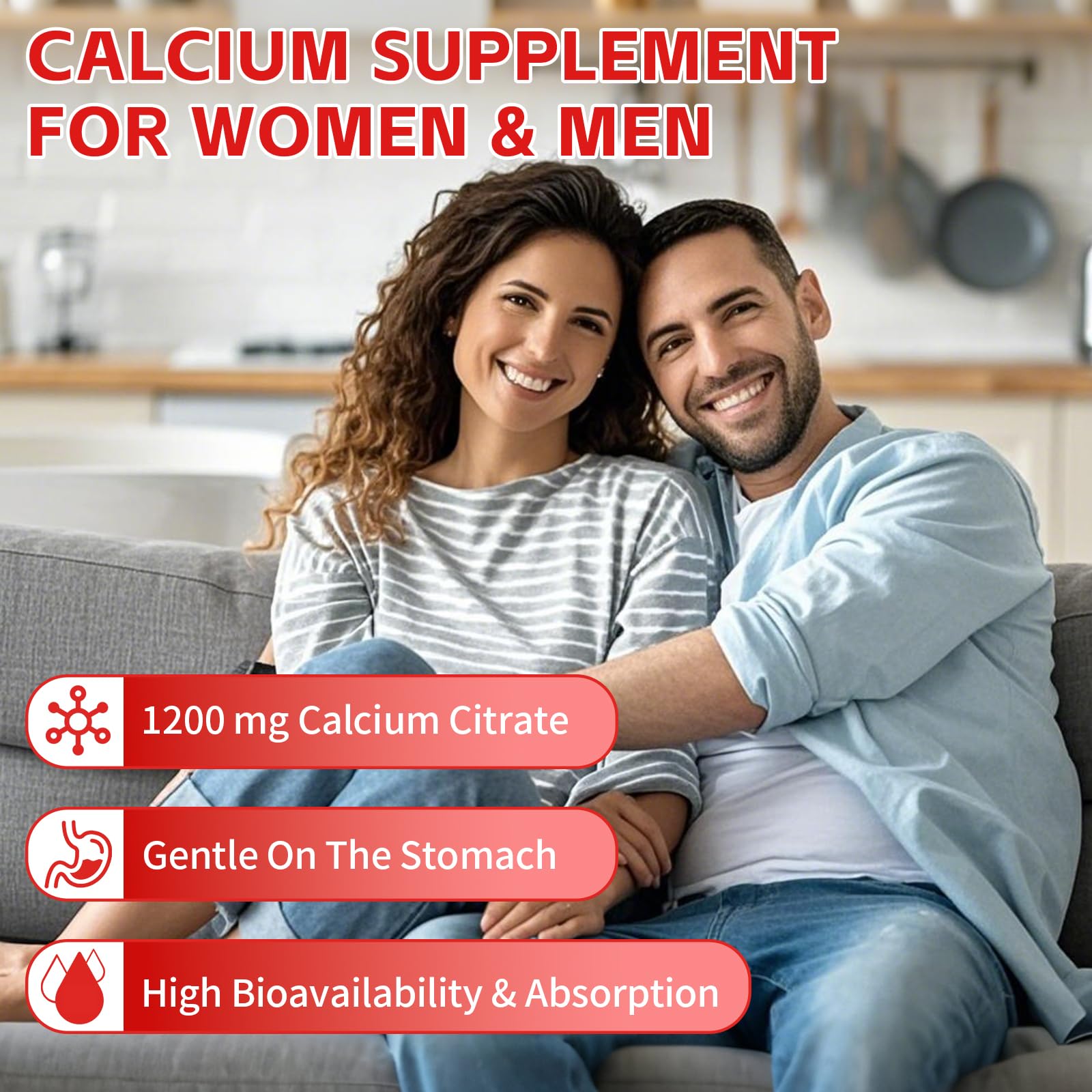 YXSW Calcium Citrate Gummies 1200mg gummies in a hand