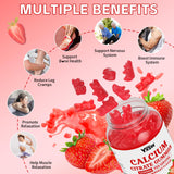 YXSW Calcium Citrate Gummies 1200mg strawberry flavour gummies close-up