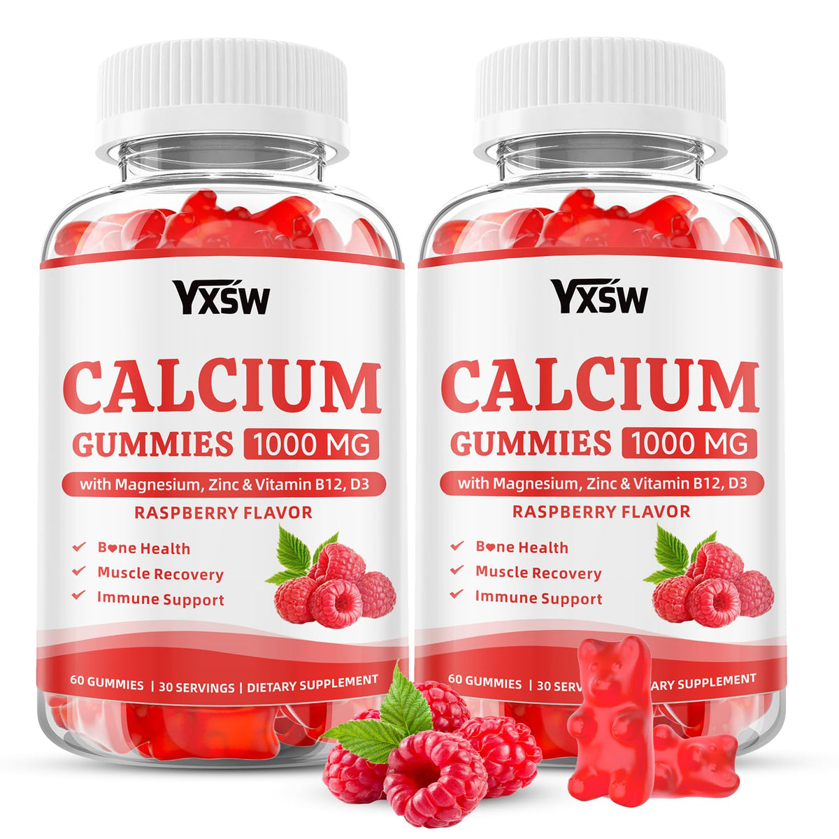 YXSW Calcium Magnesium Zinc Gummies front view