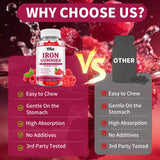 YXSW Iron Gummies displayed with other vitamins