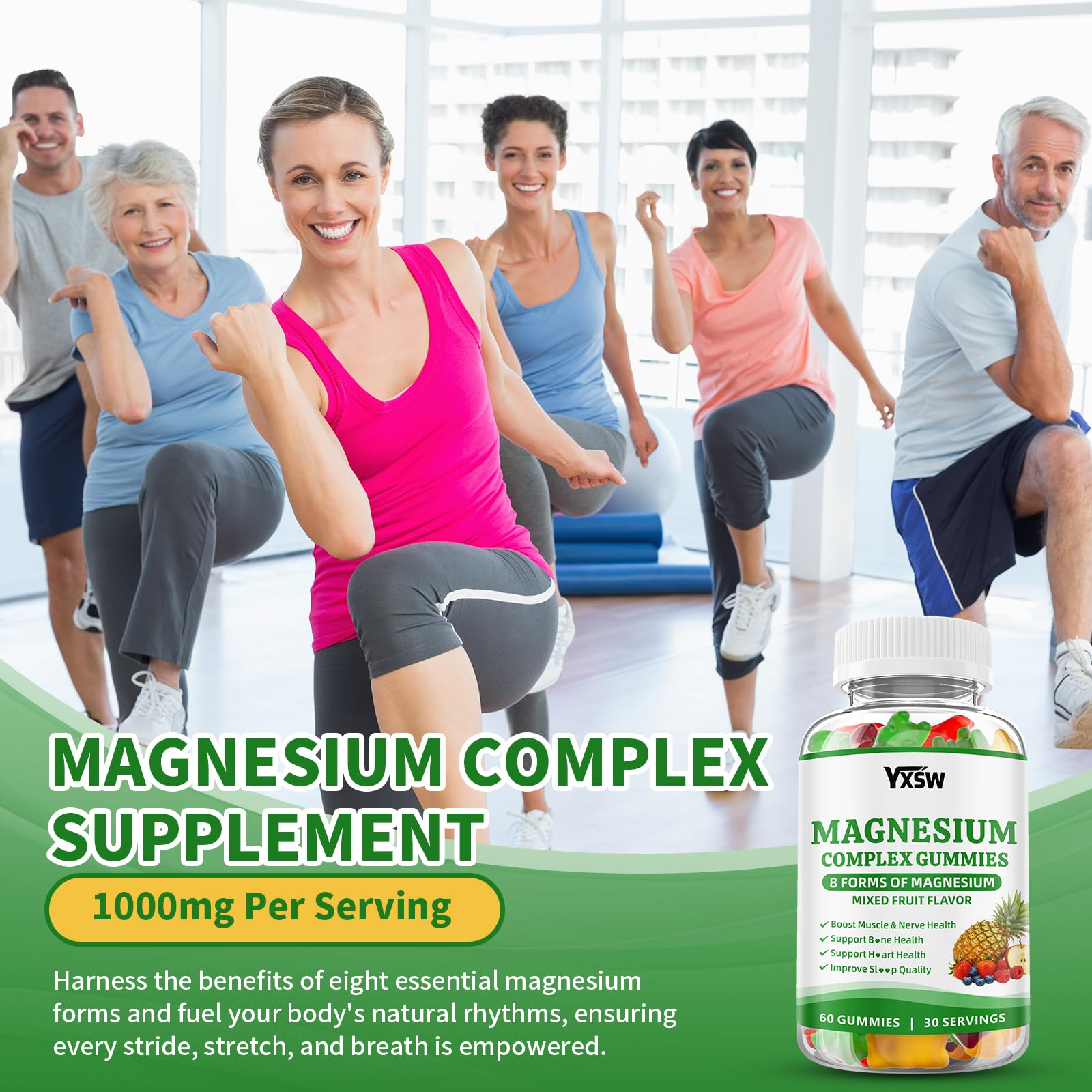 YXSW Magnesium Complex Gummies being held in hand