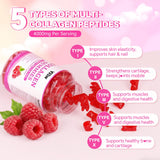 YXSW Multi-Collagen Gummies nutrition facts on back of packaging