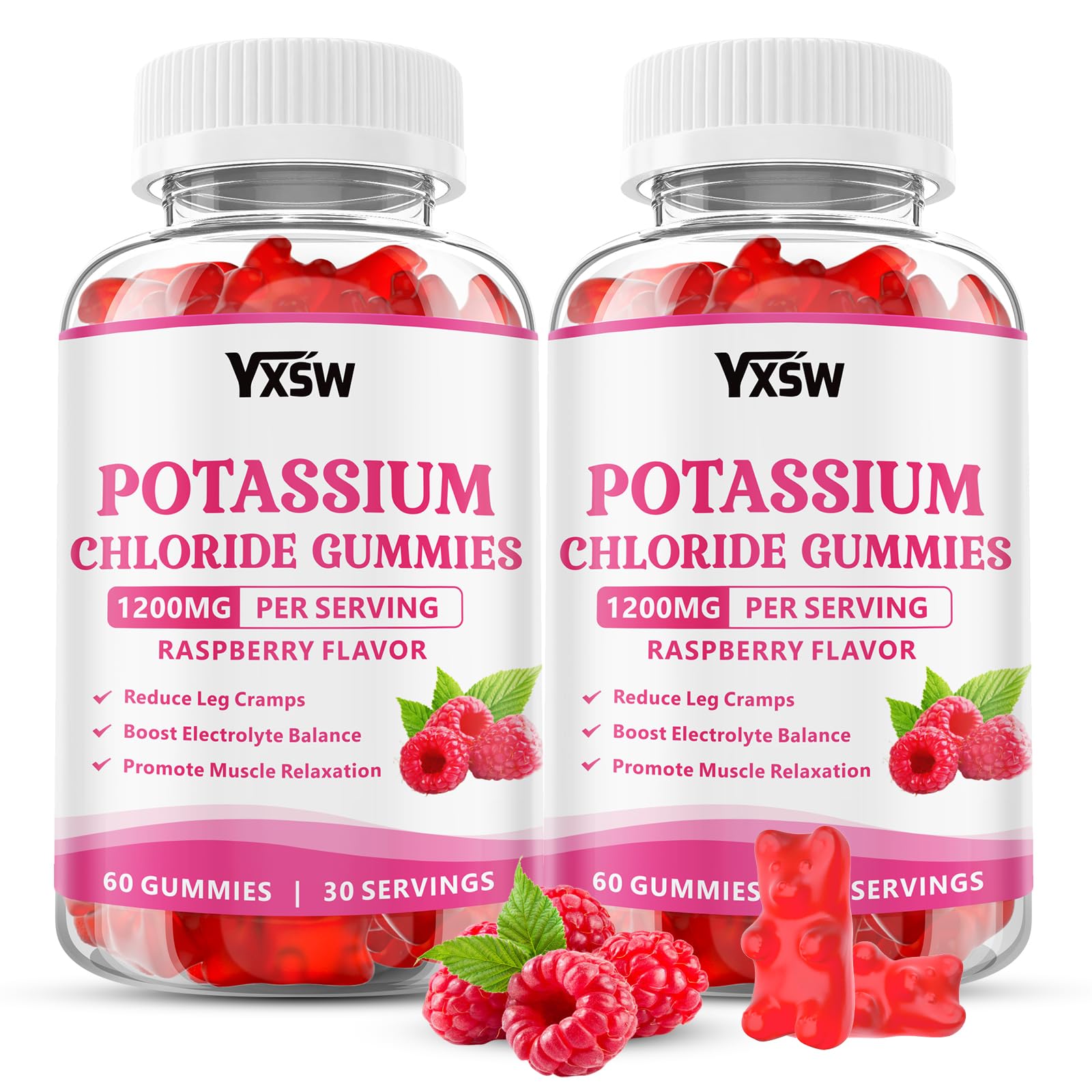 YXSW Potassium Chloride Gummies front view with packaging
