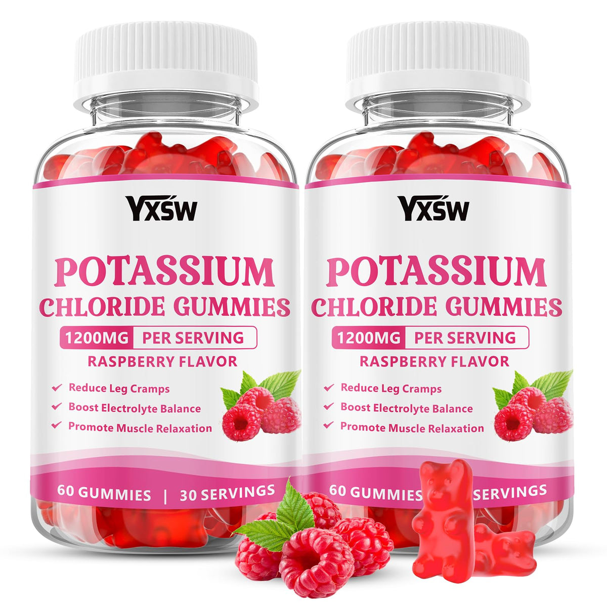 YXSW Potassium Chloride Gummies front view with packaging