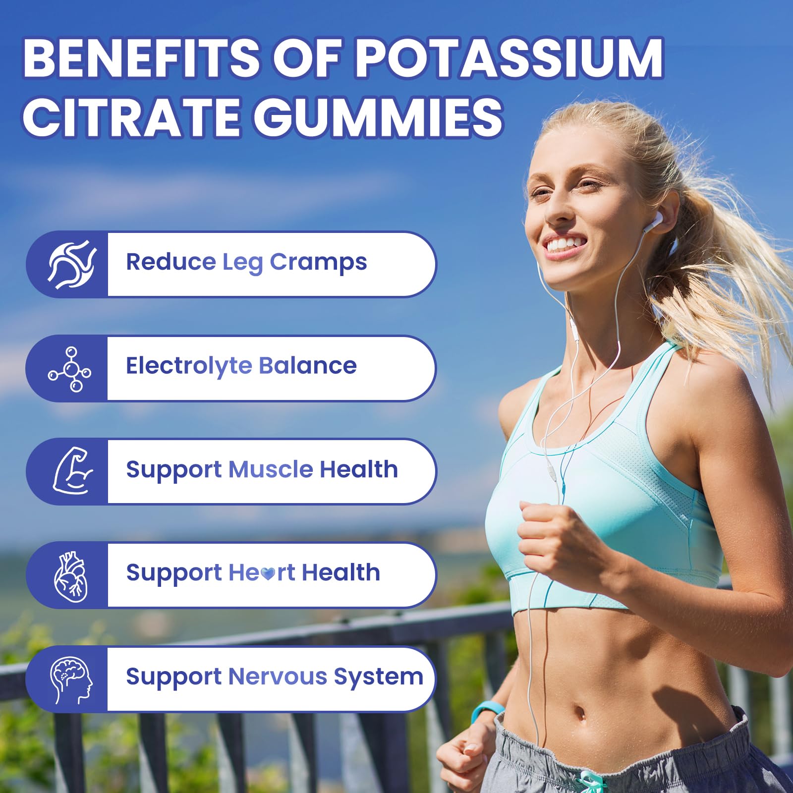 YXSW Potassium Citrate Gummies 1200mg side view displaying packaging