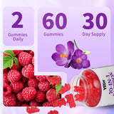 YXSW Saffron Gummies back view with nutritional information