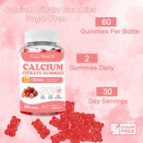 YZQ WAIDE Calcium Citrate Gummies with fresh strawberries