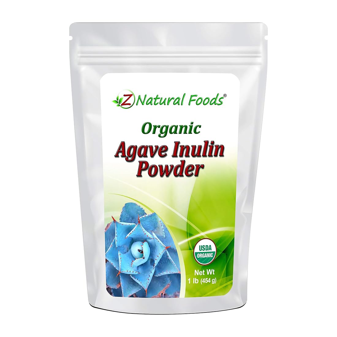 Z Natural Foods Organic Agave Inulin Powder 454g front view