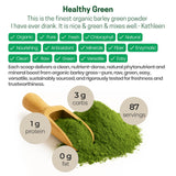 Z Natural Foods Organic Barley Grass Powder 454g in a bowl