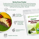 Z Natural Foods Organic Barley Grass Powder 454g mixed in smoothie