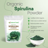 Z Natural Foods Organic Spirulina Powder 454g fine powder texture