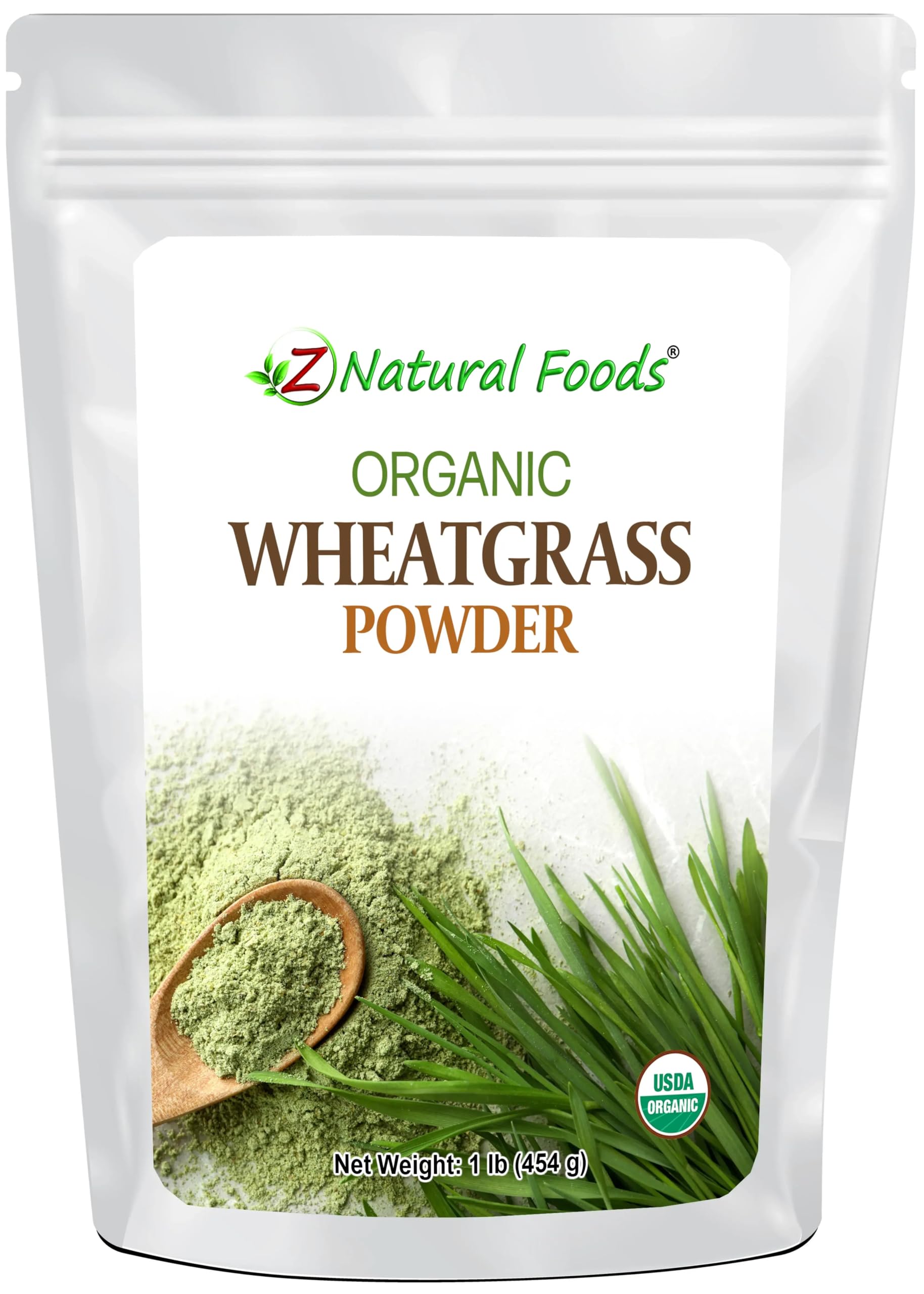 Z Natural Foods Wheatgrass Powder 454g front view