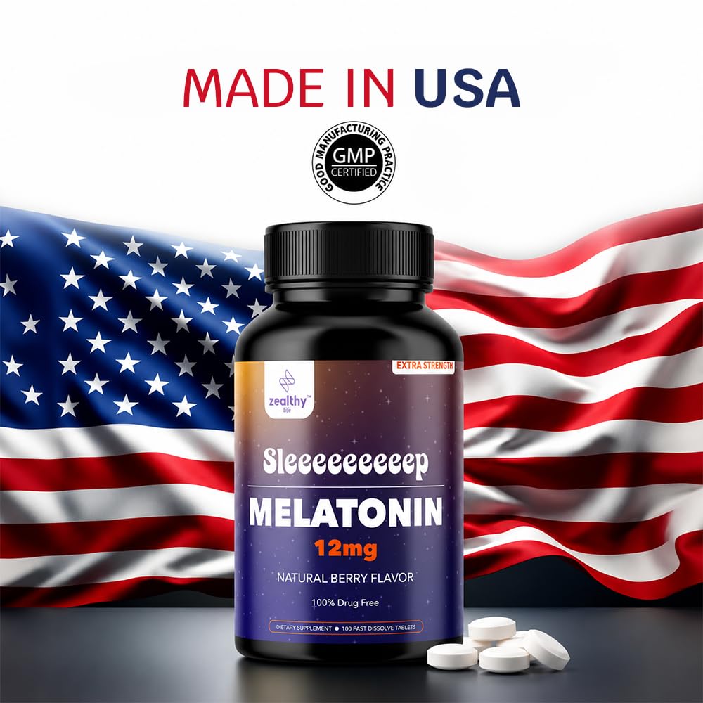 Z Zealthy Life Extra Strength Melatonin Tablets bottle back view