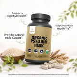 Z Zealthy Life Psyllium Husk Capsules back view with ingredient list