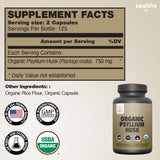 Z Zealthy Life Psyllium Supplement 340g nutritional information