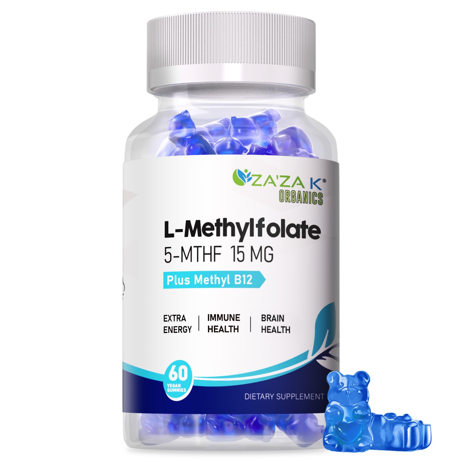 ZA'ZA K ORGANICS L-Methylfolate Gummies front view