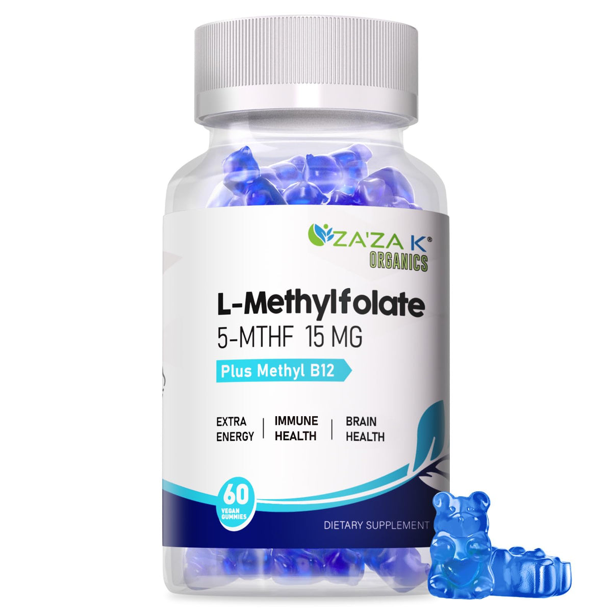 ZA'ZA K ORGANICS L-Methylfolate Gummies front view