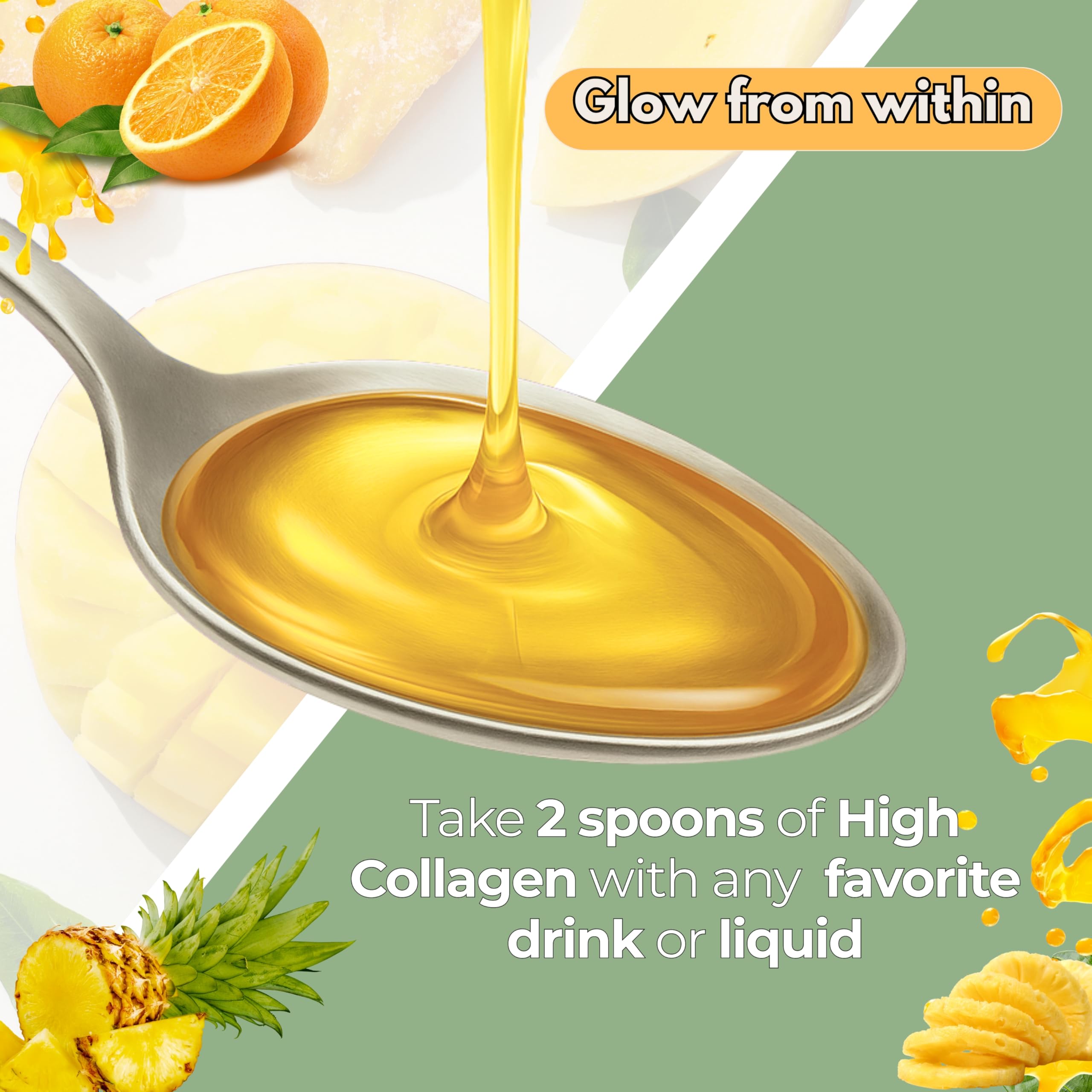 ZAFiNCO Liquid Collagen Supplement 8000mg side view