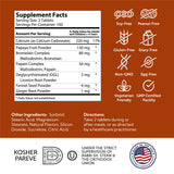 Zahler Aftermeals Chewable Tablets with a close-up of the tablet