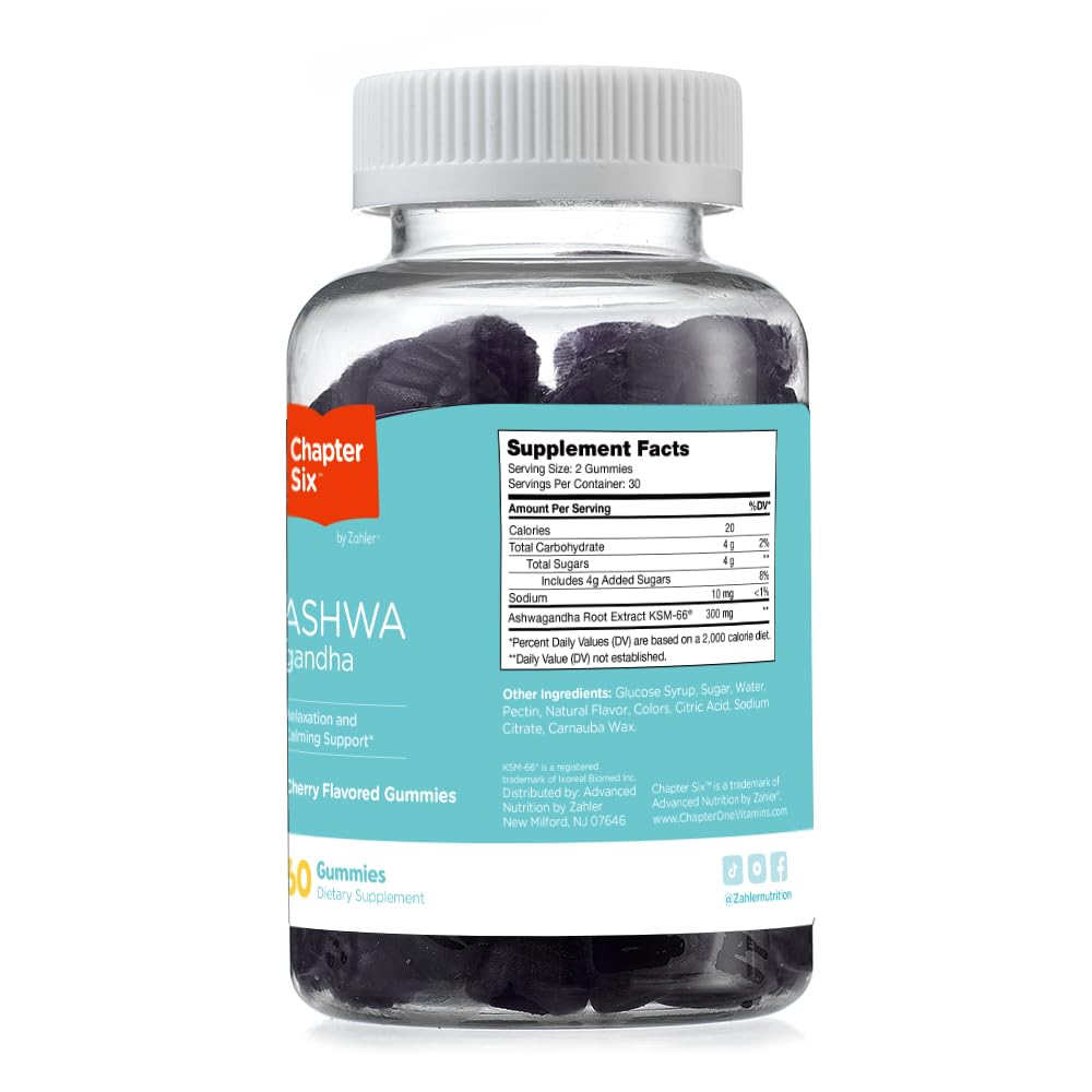 Zahler Ashwagandha Gummies 260mg fruit flavour gummies