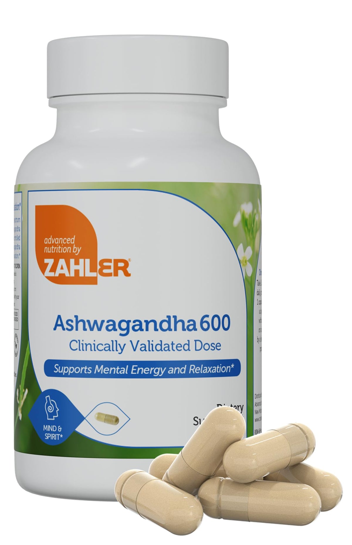 Zahler Ashwagandha KSM-66 Capsules 600mg front view