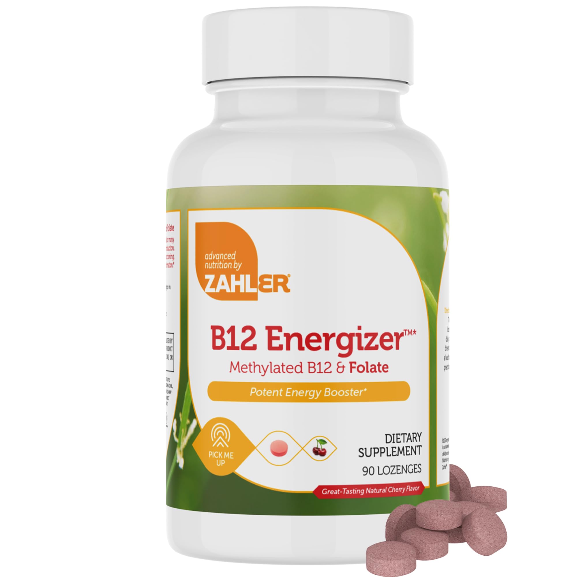 Zahler B12 Energizer Cherry Lozenges front view packaging