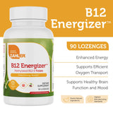 Zahler B12 Energizer Cherry Lozenges side view showing lozenge