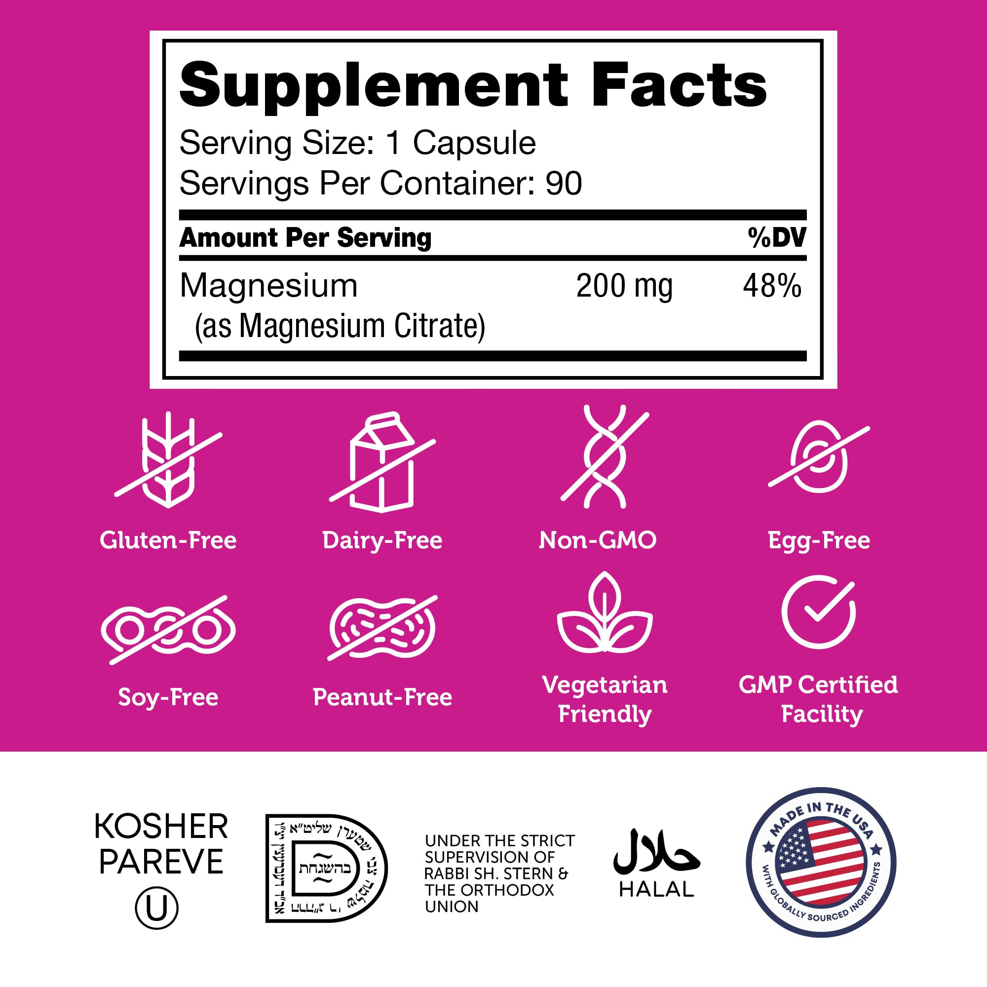 Zahler Bioactive Magnesium Citrate capsule in hand