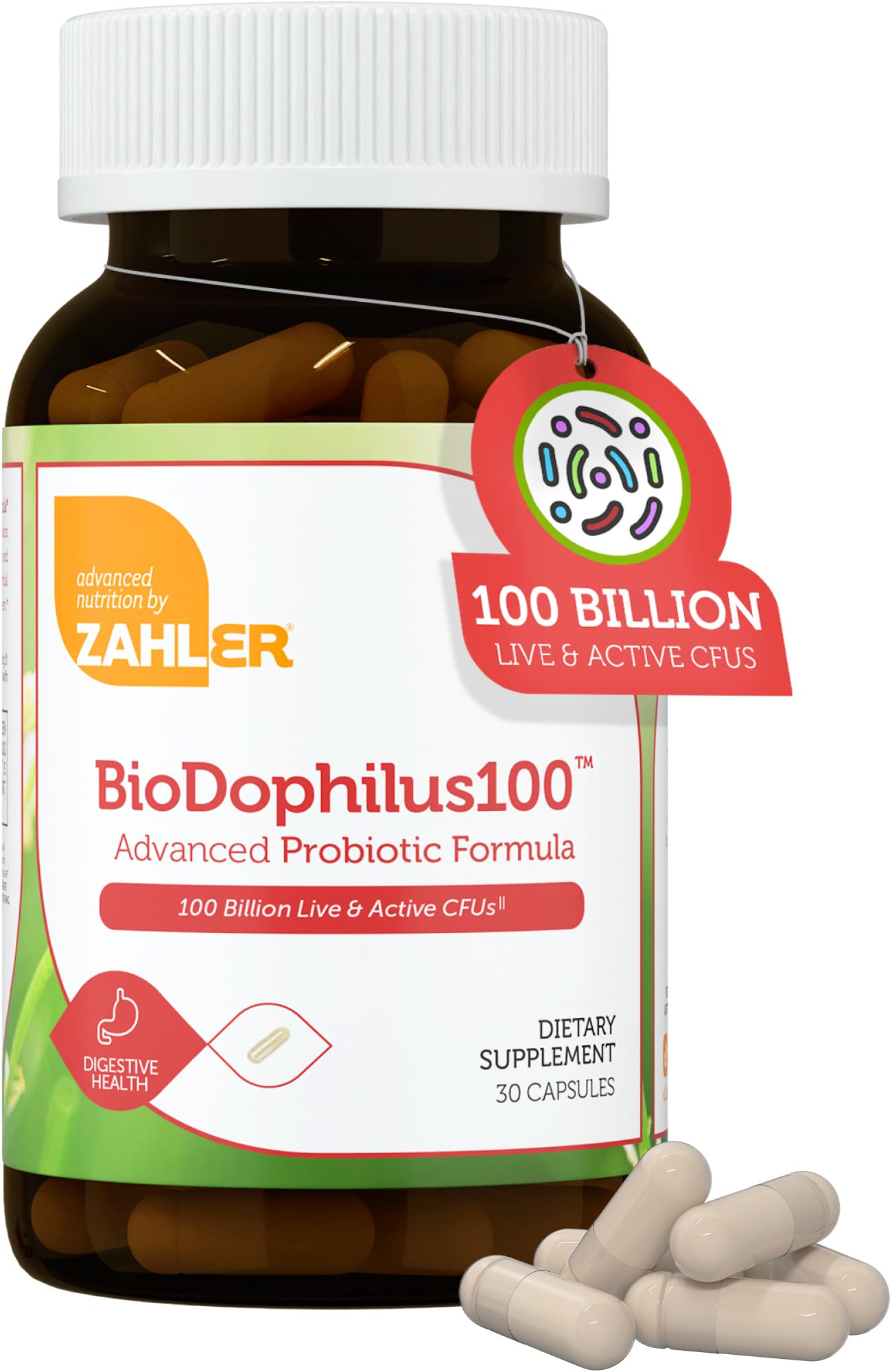 Zahler Biodophilus100 Probiotic bottle front view